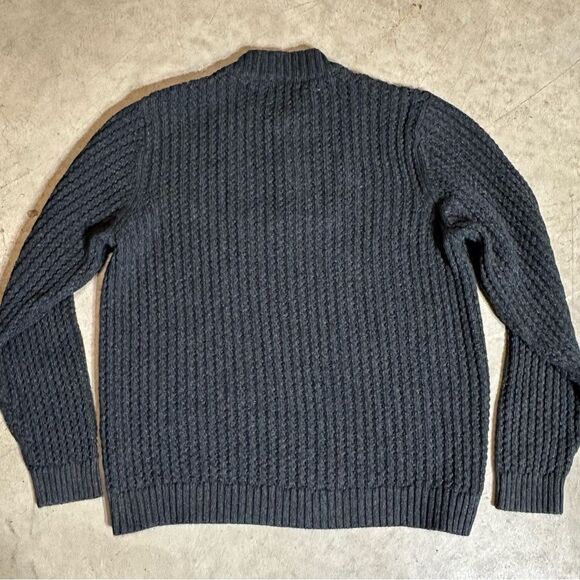 Eddie Bauer Sweater 100% Cotton Heavy Knit Henley Mens Medium - Picture 4 of 9